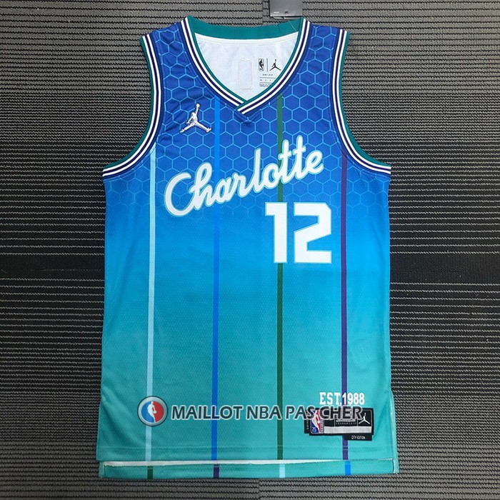 Maillot Charlotte Hornets Kelly Oubre JR. NO 12 Ville 2021-22 Bleu